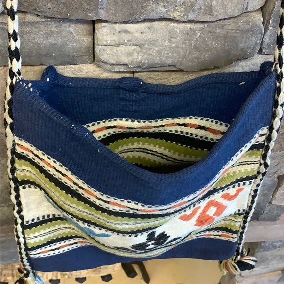 Carpet Satchel | Imported Travel Crossbody Bag | Hand Dyed Canvas Unisex Unique - Picture 6 of 8